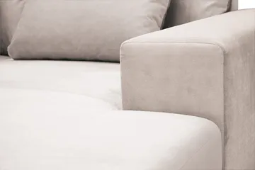 Grande 5-sits U-Soffa med Divan Höger - Beige Sammet - Products - Möbler - Soffa - Sammetssoffa