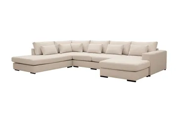 Grande 5-sits U-Soffa med Divan Höger - Beige Tyg - Products - Möbler - Soffa - U-soffa