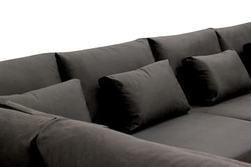 Grande 5-sits U-Soffa med Divan Höger - Mörkgrå Sammet - Products - Möbler - Soffa - Sammetssoffa