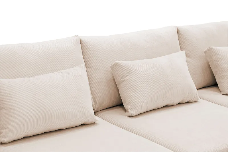 Grande 5-sits U-Soffa med Divan Vänster - Beige Manchester - Products - Möbler - Soffa - U-soffa