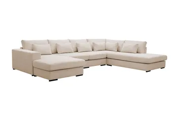 Grande 5-sits U-Soffa med Divan Vänster - Beige Manchester - Products - Möbler - Soffa - U-soffa