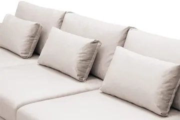 Grande 5-sits U-Soffa med Divan Vänster - Beige Sammet - Products - Möbler - Soffa - Sammetssoffa
