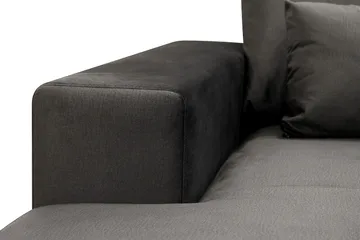 Grande 5-sits U-Soffa med Divan Vänster - Mörkgrå Sammet - Products - Möbler - Soffa - Sammetssoffa