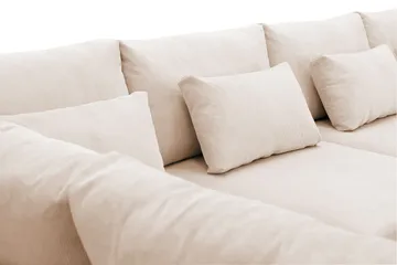 Grande 6-sits U-Soffa med Divan Höger - Beige Manchester - Products - Möbler - Soffa - U-soffa