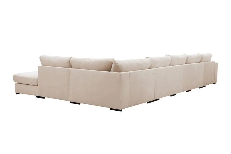 Grande 6-sits U-Soffa med Divan Vänster - Beige Manchester - Products - Möbler - Soffa - U-soffa