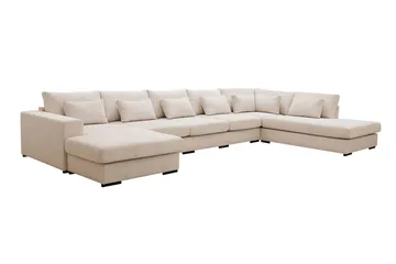Grande 6-sits U-Soffa med Divan Vänster - Beige Manchester - Products - Möbler - Soffa - U-soffa
