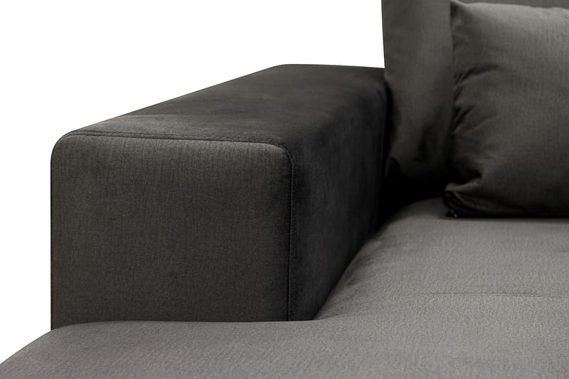 Grande 6-sits U-Soffa med Divan Vänster - Mörkgrå Sammet - Products - Möbler - Soffa - Sammetssoffa