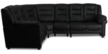 Hörnsoffa svart konstläder 5-sits - Peking - Svart - Products - Möbler - Soffa - Hörnsoffa
