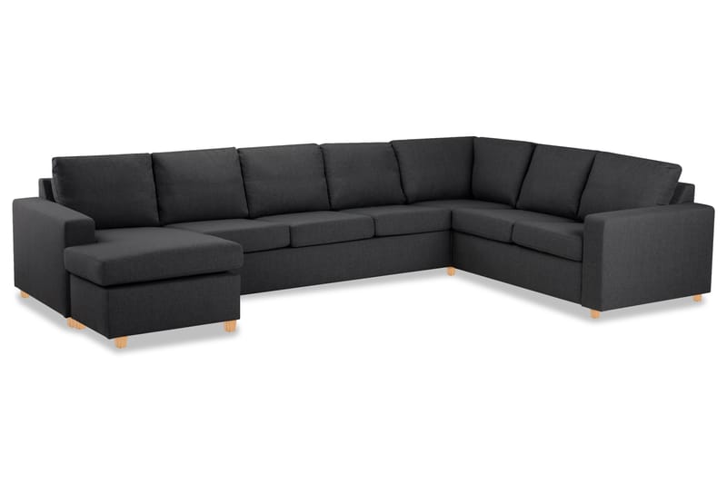 Crazy 6-sits Vänstervänd U-formad X-Large Hörnsoffa med divan i Tyg - Mörkgrå - Products - Möbler - Soffa - Hörnsoffa - Hörnsoffa med divan