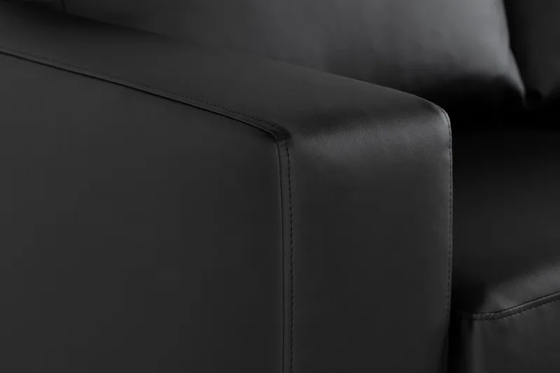 Crazy 7-sits Högervänd U-formad XX-Large Hörnsoffa med divan i Konstläder - Svart - Products - Möbler - Soffa - Hörnsoffa - Hörnsoffa med divan