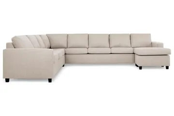 Crazy 7-sits Högervänd U-formad XX-Large Hörnsoffa med divan i Tyg - Beige - Products - Möbler - Soffa - Hörnsoffa