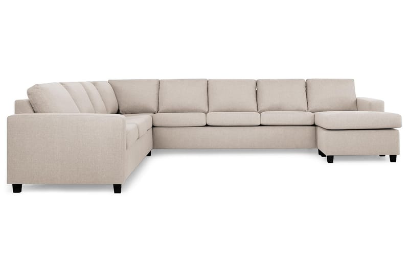 Crazy 7-sits Högervänd U-formad XX-Large Hörnsoffa med divan i Tyg - Beige - Products - Möbler - Soffa - Hörnsoffa