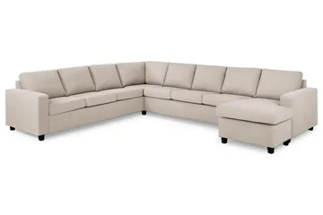 Crazy 7-sits Högervänd U-formad XX-Large Hörnsoffa med divan i Tyg - Beige - Products - Möbler - Soffa - Hörnsoffa
