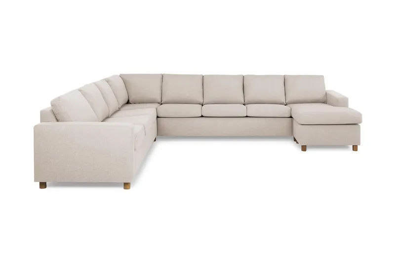 Crazy 7-sits Högervänd U-formad XX-Large Hörnsoffa med divan i Tyg - Beige - Products - Möbler - Soffa - Hörnsoffa - Hörnsoffa med divan