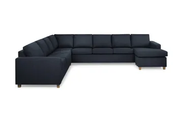 Crazy 7-sits Högervänd U-formad XX-Large Hörnsoffa med divan i Tyg