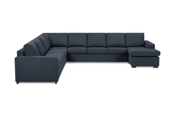 Crazy 7-sits Högervänd U-formad XX-Large Hörnsoffa med divan i Tyg - Blå - Products - Möbler - Soffa - Hörnsoffa