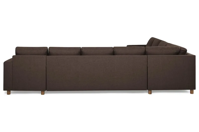 Crazy 7-sits Högervänd U-formad XX-Large Hörnsoffa med divan i Tyg - Brun - Products - Möbler - Soffa - Hörnsoffa - Hörnsoffa med divan