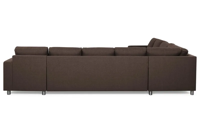 Crazy 7-sits Högervänd U-formad XX-Large Hörnsoffa med divan i Tyg - Brun - Products - Möbler - Soffa - Hörnsoffa - Hörnsoffa med divan