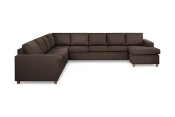 Crazy 7-sits Högervänd U-formad XX-Large Hörnsoffa med divan i Tyg