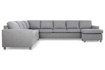 Crazy 7-sits Högervänd U-formad XX-Large Hörnsoffa med divan i Tyg - Grå - Products - Möbler - Soffa - Hörnsoffa - Hörnsoffa med divan