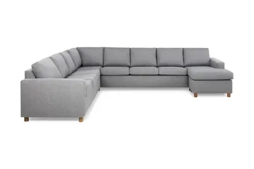 Crazy 7-sits Högervänd U-formad XX-Large Hörnsoffa med divan i Tyg