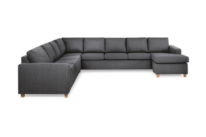 Crazy 7-sits Högervänd U-formad XX-Large Hörnsoffa med divan i Tyg - Mörkgrå - Products - Möbler - Soffa - Hörnsoffa - Hörnsoffa med divan