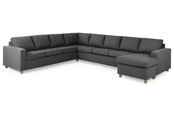 Crazy 7-sits Högervänd U-formad XX-Large Hörnsoffa med divan i Tyg - Mörkgrå - Products - Möbler - Soffa - Hörnsoffa - Hörnsoffa med divan