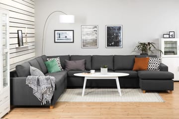 Crazy 7-sits Högervänd U-formad XX-Large Hörnsoffa med divan i Tyg - Mörkgrå - Products - Möbler - Soffa - Hörnsoffa - Hörnsoffa med divan