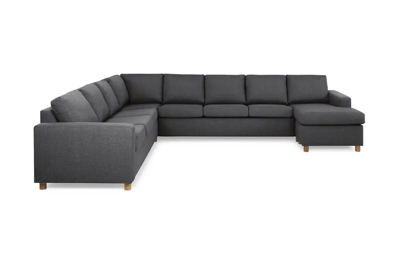 Crazy 7-sits Högervänd U-formad XX-Large Hörnsoffa med divan i Tyg - Mörkgrå - Products - Möbler - Soffa - Hörnsoffa - Hörnsoffa med divan
