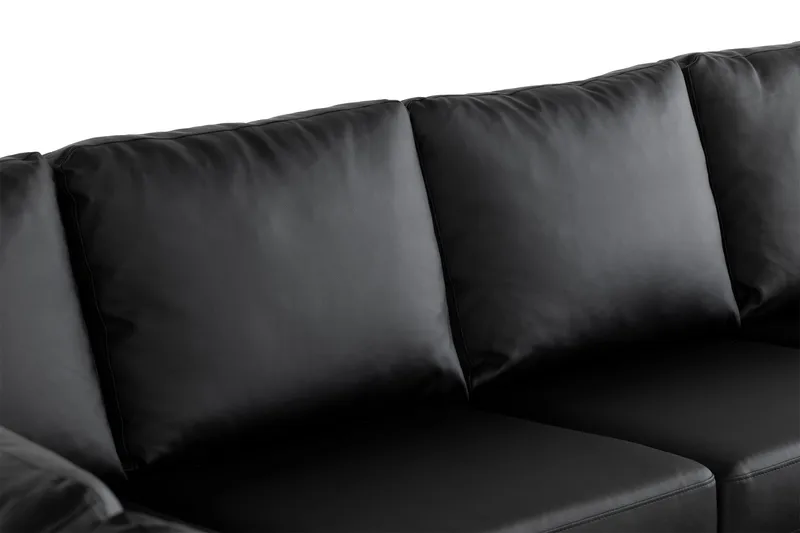 Crazy 7-sits Vändbar U-formad XX-Large Hörnsoffa med divan i Konstläder - Svart - Products - Möbler - Soffa - Hörnsoffa