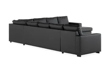 Crazy 7-sits Vändbar U-formad XX-Large Hörnsoffa med divan i Konstläder - Svart - Products - Möbler - Soffa - Hörnsoffa