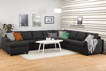 Crazy 7-sits Vändbar U-formad XX-Large Hörnsoffa med divan i Tyg - Antracit - Products - Möbler - Soffa - Hörnsoffa