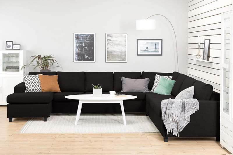 Crazy 7-sits Vändbar U-formad XX-Large Hörnsoffa med divan i Tyg - Antracit - Products - Möbler - Soffa - Hörnsoffa