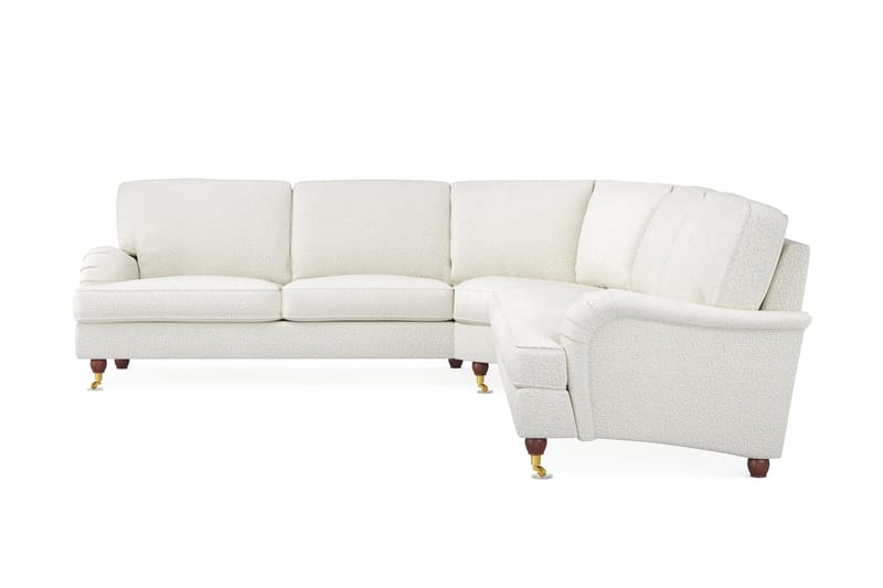 Howard Lyx 6-sits Högervänd L-formad Hörnsoffa i Bouclé - Vit - Products - Möbler - Soffa - Hörnsoffa