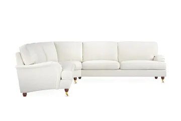 Howard Lyx 6-sits Högervänd L-formad Hörnsoffa i Bouclé - Vit - Products - Möbler - Soffa - Hörnsoffa