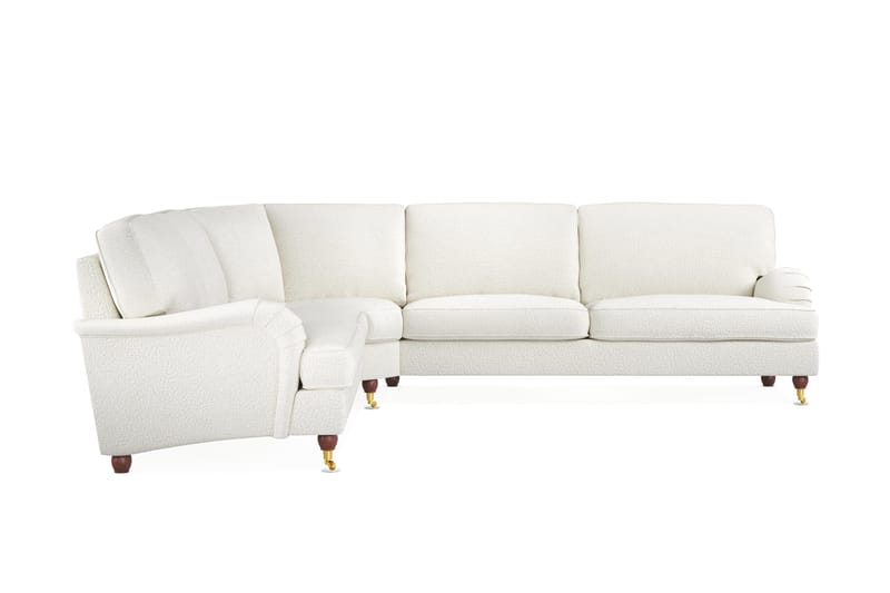 Howard Lyx 6-sits Högervänd L-formad Hörnsoffa i Bouclé - Vit - Products - Möbler - Soffa - Hörnsoffa