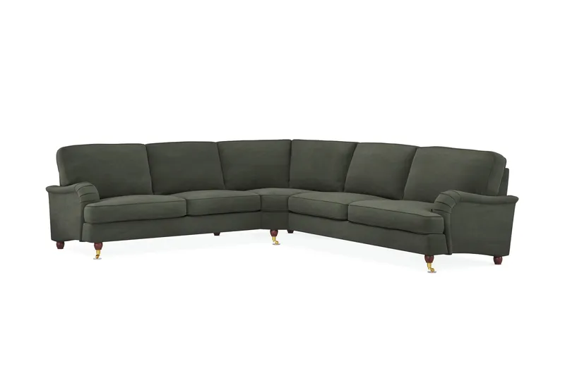 Howard Lyx 6-sits Högervänd L-formad Hörnsoffa i Manchester - Mörkgrön - Products - Möbler - Soffa - Hörnsoffa