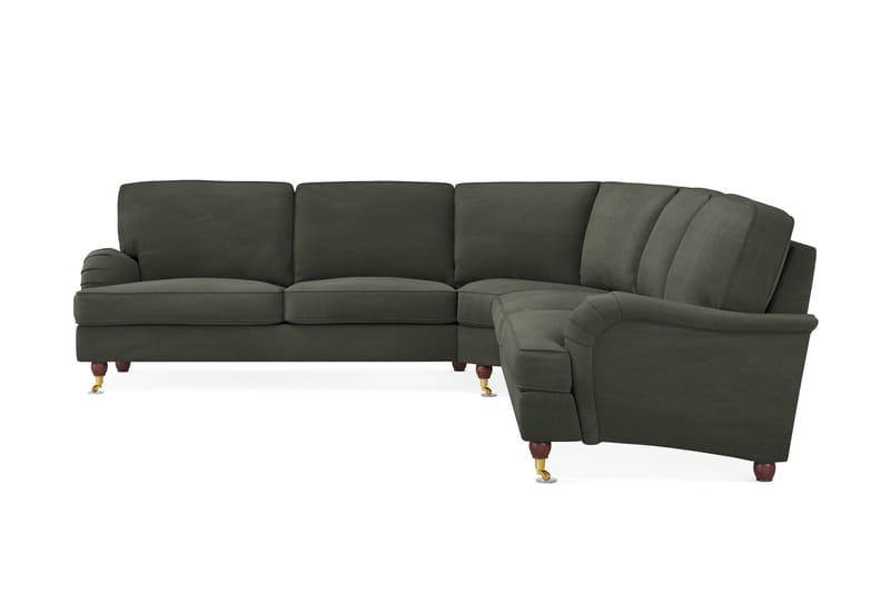 Howard Lyx 6-sits Högervänd L-formad Hörnsoffa i Manchester - Mörkgrön - Products - Möbler - Soffa - Hörnsoffa