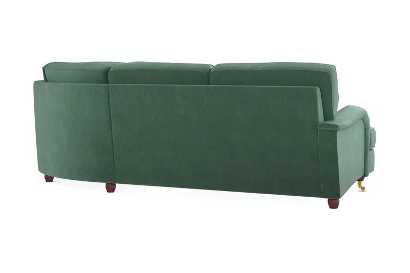 Howard Lyx 6-sits Högervänd L-formad Hörnsoffa i Sammet - Mörkgrön - Products - Möbler - Soffa - Hörnsoffa