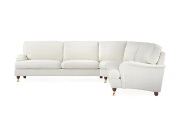 Howard Lyx 6-sits Vänstervänd L-formad Hörnsoffa i Bouclé - Vit - Products - Möbler - Soffa - Hörnsoffa