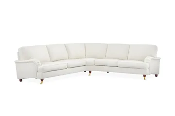Howard Lyx 6-sits Vänstervänd L-formad Hörnsoffa i Bouclé - Vit - Products - Möbler - Soffa - Hörnsoffa