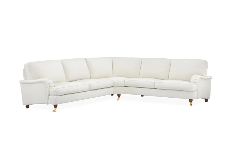 Howard Lyx 6-sits Vänstervänd L-formad Hörnsoffa i Bouclé - Vit - Products - Möbler - Soffa - Hörnsoffa