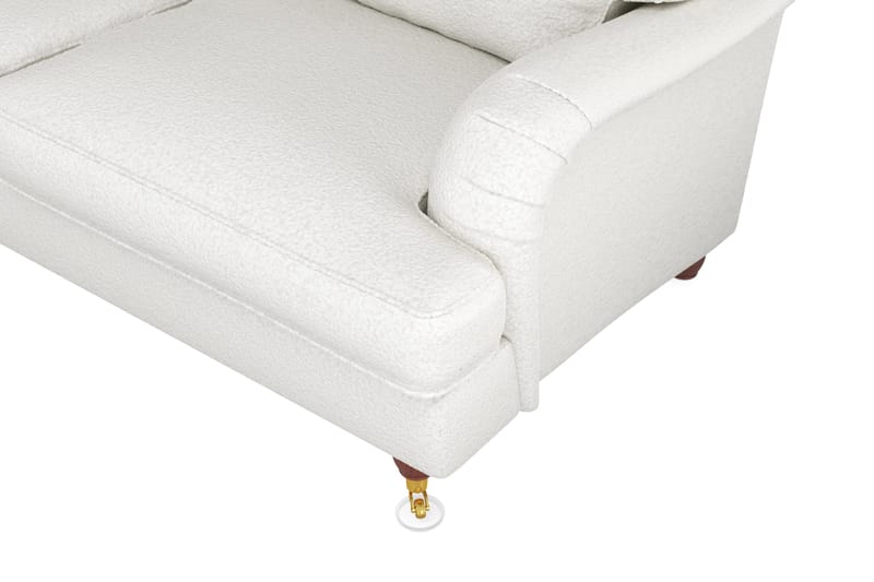 Howard Lyx 6-sits Vänstervänd L-formad Hörnsoffa i Bouclé - Vit - Products - Möbler - Soffa - Hörnsoffa
