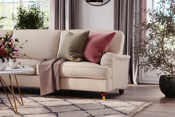 Howard Lyx 6-sits Vänstervänd L-formad Hörnsoffa i Manchester - Beige - Products - Möbler - Soffa - Hörnsoffa