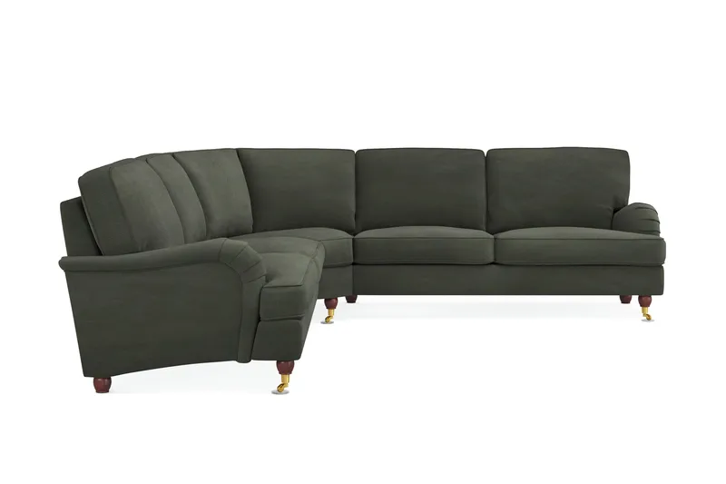Howard Lyx 6-sits Vänstervänd L-formad Hörnsoffa i Manchester - Mörkgrön - Products - Möbler - Soffa - Hörnsoffa