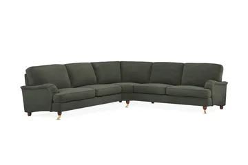 Howard Lyx 6-sits Vänstervänd L-formad Hörnsoffa i Manchester - Mörkgrön - Products - Möbler - Soffa - Hörnsoffa
