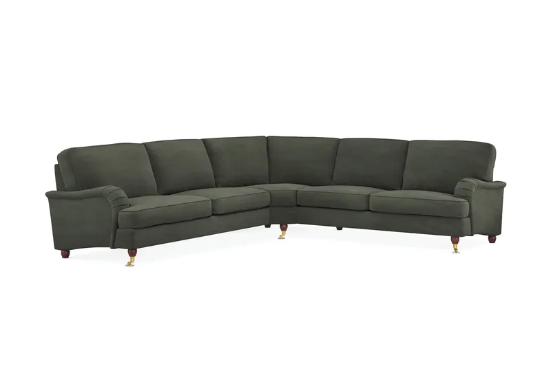 Howard Lyx 6-sits Vänstervänd L-formad Hörnsoffa i Manchester - Mörkgrön - Products - Möbler - Soffa - Hörnsoffa