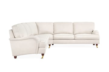 Howard Lyx 6-sits Vänstervänd L-formad Hörnsoffa i Sammet - Krämvit - Products - Möbler - Soffa - Hörnsoffa