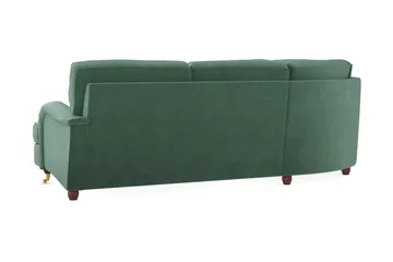 Howard Lyx 6-sits Vänstervänd L-formad Hörnsoffa i Sammet - Mörkgrön - Products - Möbler - Soffa - Hörnsoffa