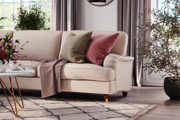 Howard Lyx 6-sits Vänstervänd L-formad Hörnsoffa i Tyg - Beige - Products - Möbler - Soffa - Hörnsoffa